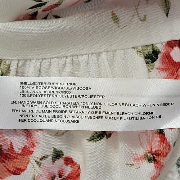 BOG Collective Red and White Floral Maxi Dress Size S NWT - Picture 10 of 12